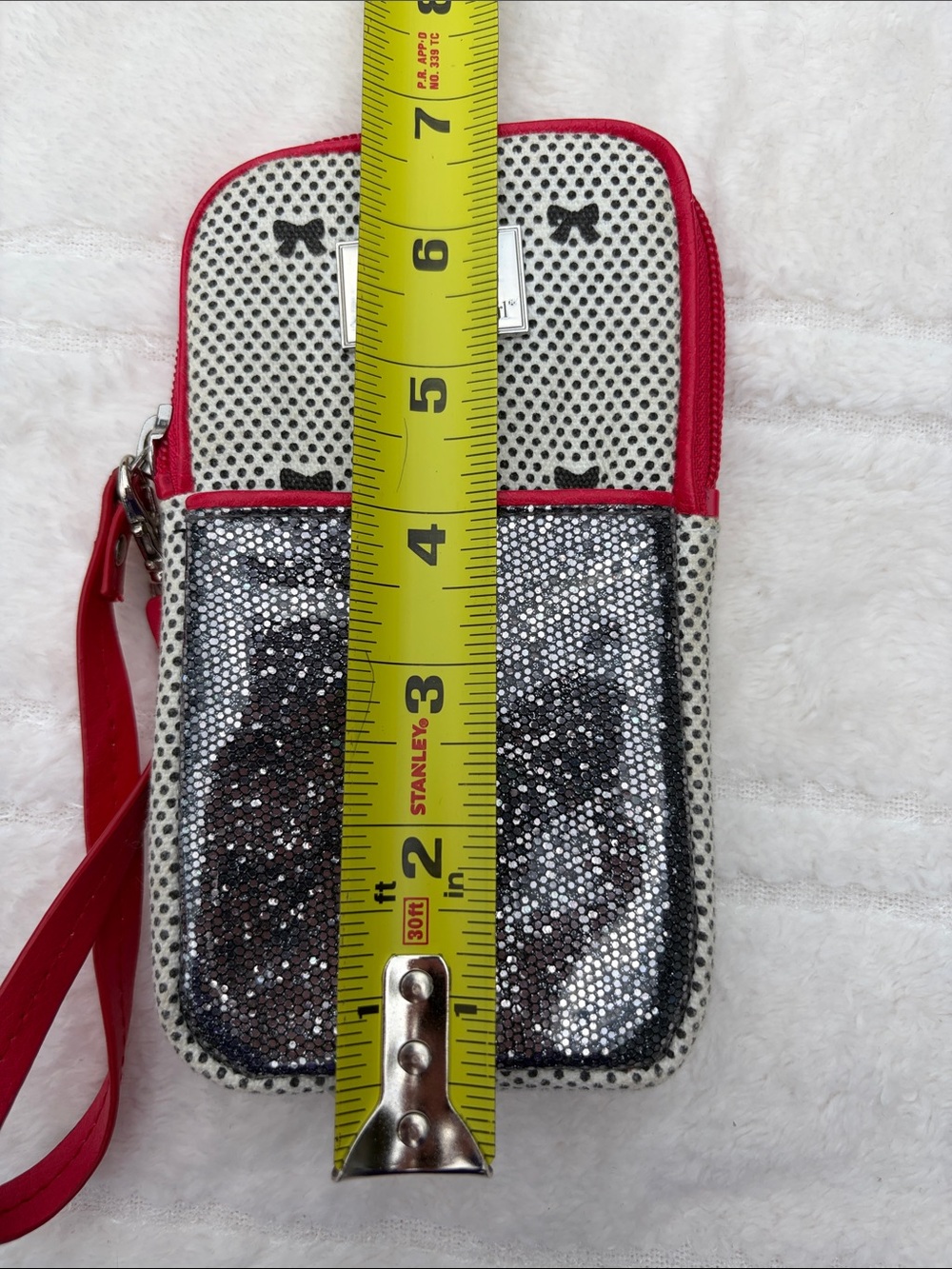 American Girl Red, Silver & Black Sequin Doll Phone Case Wristlet - Picture 8 of 8